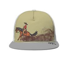 Load image into Gallery viewer, keep em sliding Black Buckle Flat-brimmed Mesh Cap With Box