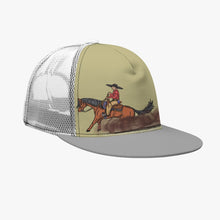Load image into Gallery viewer, keep em sliding Black Buckle Flat-brimmed Mesh Cap With Box