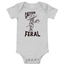 Load image into Gallery viewer, Caution Feral Baby short sleeve one piece