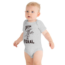 Load image into Gallery viewer, Caution Feral Baby short sleeve one piece