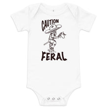 Load image into Gallery viewer, Caution Feral Baby short sleeve one piece