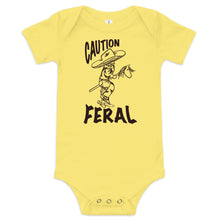Load image into Gallery viewer, Caution Feral Baby short sleeve one piece