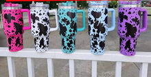 Load image into Gallery viewer, Cow Print 40oz tumbler
