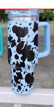 Load image into Gallery viewer, Cow Print 40oz tumbler
