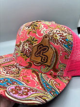 Load image into Gallery viewer, Pink Paisley Cow Tag hat
