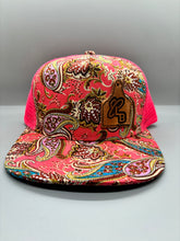 Load image into Gallery viewer, Pink Paisley Cow Tag hat
