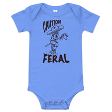 Load image into Gallery viewer, Caution Feral Baby short sleeve one piece
