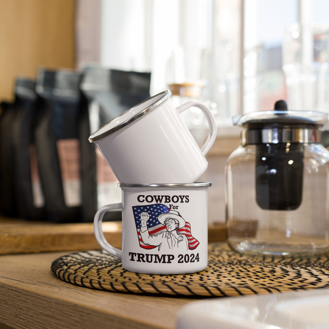 Cowboys for TRUMP Enamel Mug