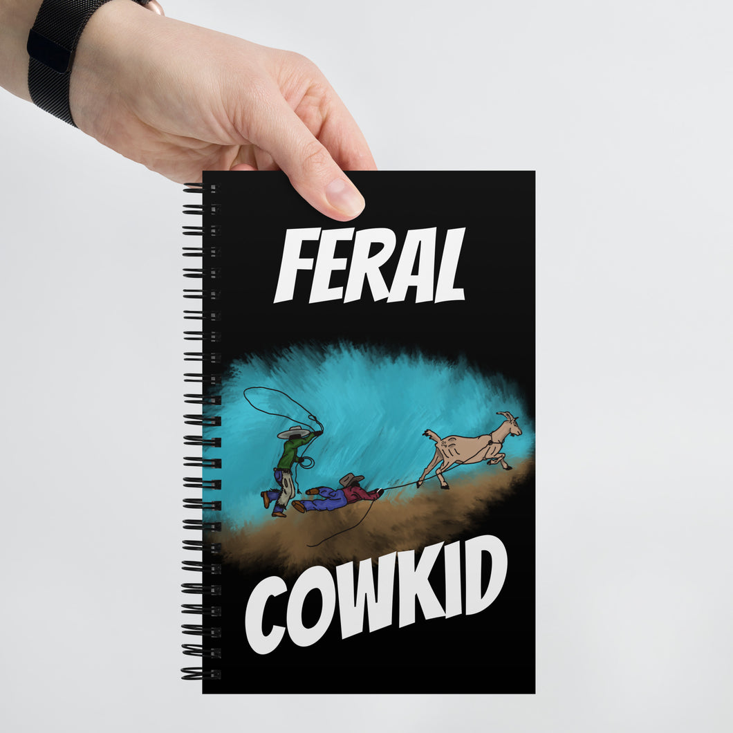 Feral CowKid Spiral notebook