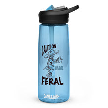 Load image into Gallery viewer, Caution Feral Sports water bottle
