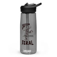 Load image into Gallery viewer, Caution Feral Sports water bottle
