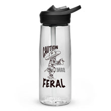 Load image into Gallery viewer, Caution Feral Sports water bottle
