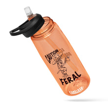 Load image into Gallery viewer, Caution Feral Sports water bottle
