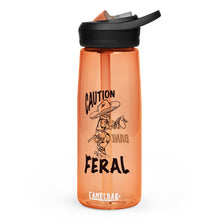 Load image into Gallery viewer, Caution Feral Sports water bottle
