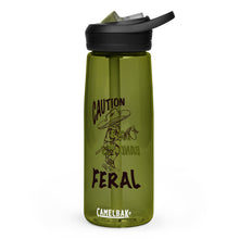 Load image into Gallery viewer, Caution Feral Sports water bottle
