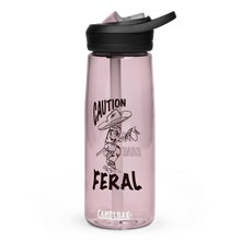 Load image into Gallery viewer, Caution Feral Sports water bottle
