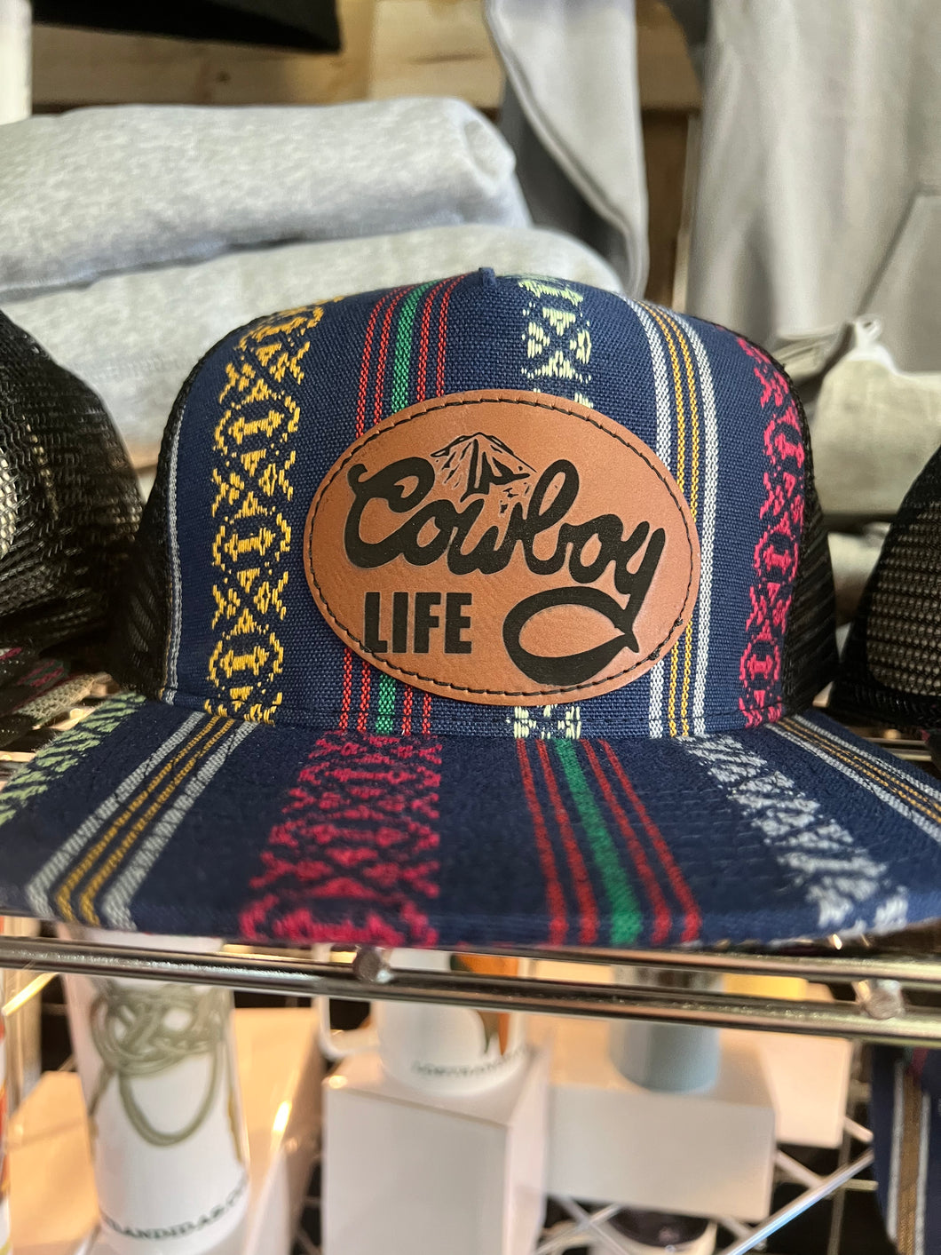 Youth saddle blanket Cowboy Life Hat